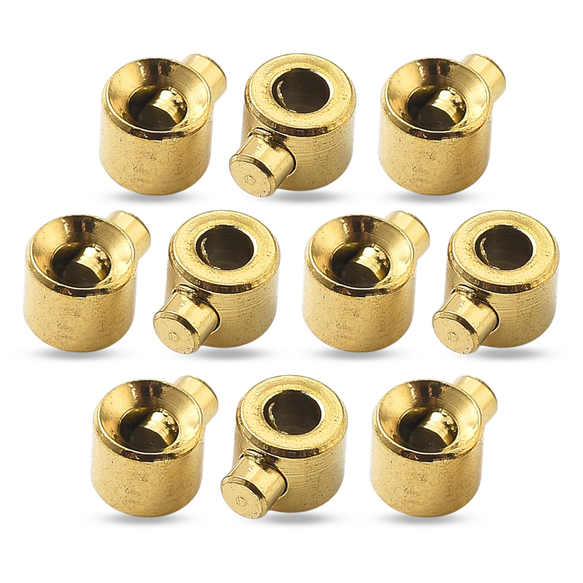 Koraliki Zaciskowe, Stopery, Stal Nierdzewna, Rondel, Złoty, 3.5-4.2x3x2.5mm, 10szt (13WB34698)