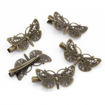 Spinka Mosiądz i Stop Metali 43x25x10mm Kolor: Brązowy 5szt (5WB3434)