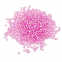 Koraliki Akrylowe, Przezroczyste, Ekologiczne, Tęczowy, Okrągły, Perłowy Róż, 4mm, około 800szt/25g (13WB29599)
