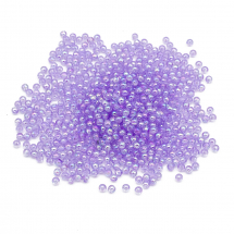 Koraliki Akrylowe, Przezroczyste, Okrągły, Ekologiczne, Tęczowy, Liliowy, 4mm, około 800szt/25g (13WB29602)