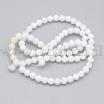 Koraliki Naturalny Biały Jadeit, Biały, 4mm Otwór: 1mm, około 87szt/38cm/nić (3WB3748)