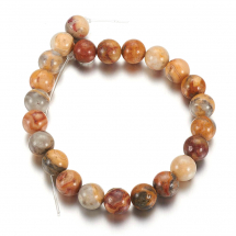 Koraliki Naturalny Crazy Agate, Okrągłe, 8mm Kolor: Brązowy około 20szt/16cm/nić (13WB13894)