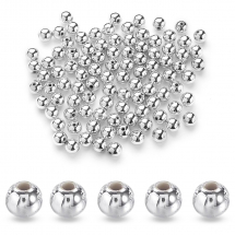 Koraliki Akrylowe, Powlekane Metalicznie, Srebrny, 8mm, okolo 100szt/25g (13WB14268)