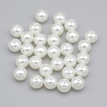 Koraliki Perła Plastik ABS, Lśniący, Okrągły, Biały, 12mm, około 25szt/25g (13WB14388)