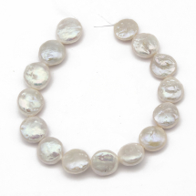 Koraliki Naturalne Słodkowodne Perły Keshi, Kolor: Antyczny Biały, 12-13x4-6mm, około 15szt/20cm/nic (13WB20826)