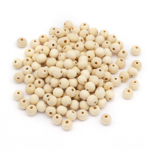 Koraliki Naturalne Drewniane, Surowe, Okrągłe, 10mm, Otwór 2mm, około 100szt/50g (5WB4952)