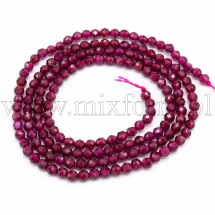Koraliki Naturalne Granat, Fasetowane, Klasa AA, Kulki, 2mm, około 190szt/37cm/sznur (13WB22910)