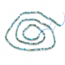 Koraliki Naturalny Apatyt, Fasetowany, Okrągły, Niebieski, 2mm, około 170szt/34cm/sznur (13WB22960)