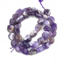 Koraliki Naturalny Ametyst, na nitce, Bryłka, Rozmiar: 8~19x8~12x4~8mm, Otwór 0.8mm, około 35szt/38cm/nic, (13WB23136)