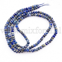 Koraliki Naturalny Lapis Lazuli, Fasetowany, Rondel, 3x2mm, około 172zt/36cm/nić (13WB23412)