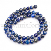 Koraliki Naturalny Lapis Lazuli, Okrągłe, 6mm, około 60szt/37cm/nić (13WB23414)