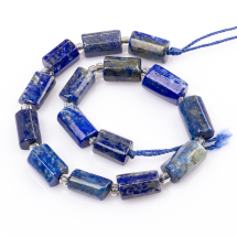 Koraliki Kamień Naturalny Lapis Lazuli, Kolumna, Fasetowany, 8-11x6-8x5-7mm, 15szt/19cm/sznur (13WB23423)