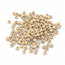 Koraliki Naturalne Drewniane, Kulki, Surowe, Niebarwione, 5mm, około 350szt/25 g (13WB21131)