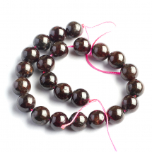 Koraliki Naturalny Granat Okrągłe, 8mm, Otwór 1mm, około 20szt/18cm/nić (5WB5230)