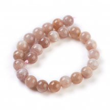 Koraliki Naturalny Kamień Słoneczny, Okrągłe, Kolor: Beżowy, 8mm, około 22szt/16cm/nic (5WB5399)