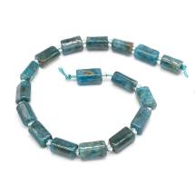 Koraliki Kamień Naturalny Apatyt, Fasetowany, Kolumna, 8-11x6-8x5-7mm, 15szt/17cm/sznur (13WB22734)