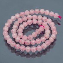 Koraliki Naturalny Kwarc Różowy, Madagaskar, Klasa A, Okrągłe, 6mm, około 60szt/37cm/nić (13WB22826)
