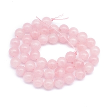 Koraliki Naturalny Kwarc Różowy, Madagaskar, klasy AB, Okrągłe, 8mm około 45szt/37cm/nić (13WB22828)