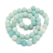 Koraliki Kamień Naturalny Zielony Amazonit Matowe Kula, 8mm, 44szt/38cm/sznur (13WB22856)