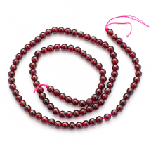 Koraliki Naturalny Granat, Klasa AA, 4mm, około 90szt/38cm/nić (13WB26733)