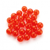 Koraliki Akrylowe Crackle, Przeźroczyste, Okrągłe, 12mm, Czerwony, około 25szt/25g (13WB28892)