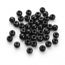 Koraliki Plastik ABS Imitacja Perły, Eurokoraliki, Rondel, 11.5-12x10mm, Kolor: Czarny, ok. 37szt/25g (13WB28896)