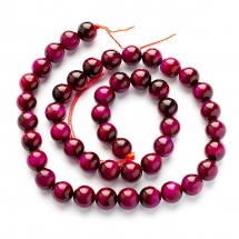 Koraliki Naturalne Tygrysie Oko, Okrągłe, 8mm, Fioletowo-czerwony, około 42szt/36cm/nic (13WB28921)