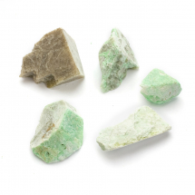 Naturalny Zielony Kamień Księżycowy, Samorodek, 25-47x23-28x15-17mm, Bez Otworów, około 3-4szt/100g (13WB29451)