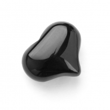 Naturalny Czarny Onyks, Serce, do Reiki, Love Stone, 20x25x11-13mm, Bez Otworu, 1szt (13WB29544)