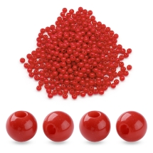 Koraliki Akrylowe, Okrągłe, Nieprzejrzyste, do Rękodzieła, Ceglasty, 6x5mm, około 400szt/50g (13WB29555)