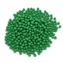 Koraliki Akrylowe, Okrągłe, Nieprzejrzyste, do Rękodzieła, 6x5mm, Zielony, Otwór: 1.8mm, około 400szt/50g (13WB29573)