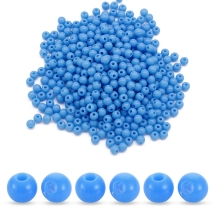 Koraliki Akrylowe, Okrągłe, Nieprzejrzyste, 6x5mm, Ciemny Niebieski, Otwór: 1.8mm, około 400szt/50g (13WB29575)