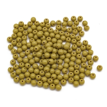 Koraliki Akrylowe Nieprzejrzyste, Okrągłe, 8x7mm, Złoty, Otwór: 2mm, około 160szt/50g (13WB29578)