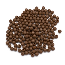Koraliki Akrylowe, Okrągłe, Nieprzejrzyste, do Rękodzieła, 8x7mm, Sienna, Otwór: 2mm, około 160szt/50g (13WB29579)
