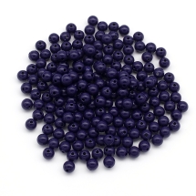 Koraliki Akrylowe Nieprzejrzyste, Okrągłe, 8x7mm, Berliński Niebieski, Otwór: 2mm, około 160szt/50g (13WB29582)