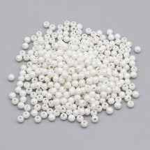 Koraliki Akrylowe, Okrągłe, Nieprzejrzyste, do Rękodzieła, Tęczowy, 6x5mm, Białe, około 400szt/50g (13WB29586)