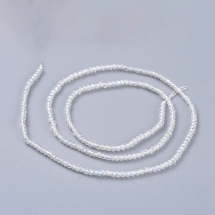 Намистини Скляні з Гальванікою Гранені Рондель, Покриття АВ-Колір, Безбарвні, 2х1.5мм, Отвір 0.6мм, близько 220шт/35см/нитка, (13WB29701)