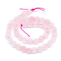 Koraliki Naturalny Kwarc Różowy, Fasetowany, Okrągłe, 4mm, około 43szt/17cm/nić (13WB11332)