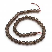 Koraliki Naturalny Kwarc Dymny, Okrągłe, 4mm, Otwór: 1mm, około 43szt/18cm/nić (13WB11349)