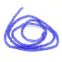 Koraliki Imitacja Austriackiego Kryształu, Szklo, Bicone Fasetowane, Niebieski, 2x3mm, około 180szt/38cm/nić (2WB29291)
