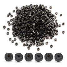 Koraliki Drewniane Klonowe Barwione, Płaskie Okrągłe, Czarne, 6х3mm, około 700szt/50g (13WB18677)