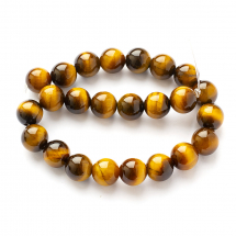 Koraliki Naturalne Tygrysie Oko, Brązowy, Okrągłe, 8mm, około 22szt/20cm/sznur (5WB3998)