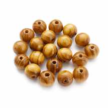 Koraliki Drewniane, Okrągłe, Kolor: Brązowy, 20x18mm, 20szt (13WB26529)