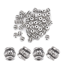 Koraliki Dystansowe, Styl Tybetański, Stopowy Biżuterii, Srebro, 5x5x5mm, otwor 1.5mm, 50szt (2WB27640)