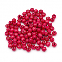Koraliki Naturalne Drewniane, Barwione, Czerwony, 10x9mm, około 140szt/50g (13WB12574)
