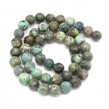 Koraliki Naturalny Turkus Afrykański, Okrągły, 8mm, około 45szt/36cm/sznur (13WB15695)