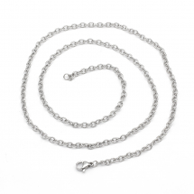 Naszyjnik Łańcuszek Kotwica, Stal Nierdzewna, Zapięcie Karabińczyk Lobster, 60cm, Grubość 3mm, 1szt (13WB29406)