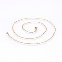 Naszyjnik Łańcuszek Skręcany, Stal Nierdzewna, Zapięcie Karabińczyk Lobster, Złoty, 45cm, 1szt (13WB29409)