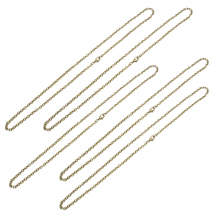 Намисто Ланцюг, Залізний з Карабіном зі Сплаву, Колір: Бронза, Довжина 49см, Ланка 3х4х0.7мм (13WB29480)