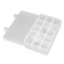 Pojemnik na Koraliki, Plastikowe, 15 wyjmowanych przegródek, 27.5x16.5x5.7cm, 1szt (13WB23495)